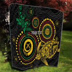 Vanuatu Personalized Aboriginal Arts Quilt Turtle and Iguana Special - Aussie Hoodie