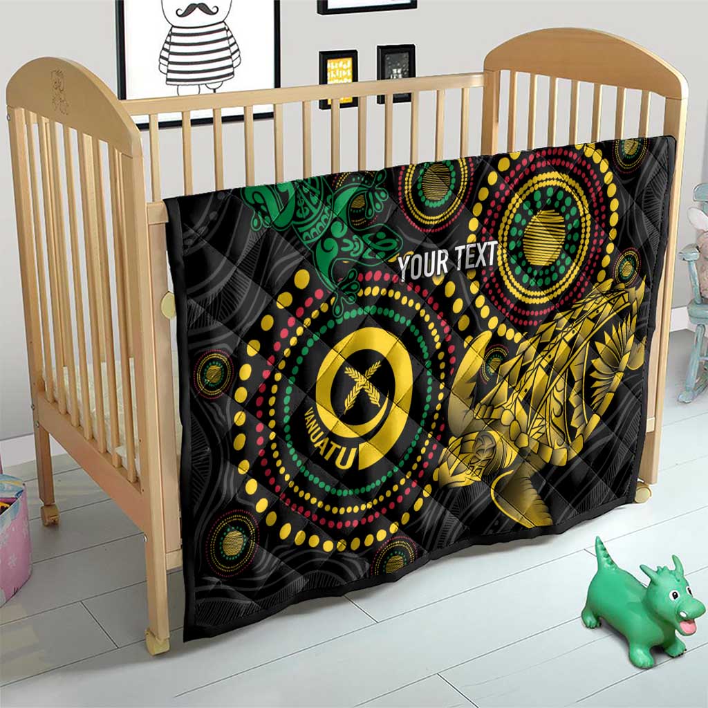 Vanuatu Personalized Aboriginal Arts Quilt Turtle and Iguana Special - Aussie Hoodie