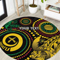 Vanuatu Personalized Aboriginal Arts Round Carpet Turtle and Iguana Special - Aussie Hoodie