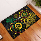 Vanuatu Personalized Aboriginal Arts Rubber Doormat Turtle and Iguana Special - Aussie Hoodie