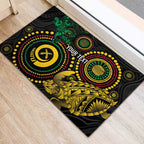Vanuatu Personalized Aboriginal Arts Rubber Doormat Turtle and Iguana Special - Aussie Hoodie