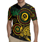 Vanuatu Personalized Aboriginal Arts Rugby Jersey Turtle and Iguana Special - Aussie Hoodie