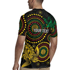Vanuatu Personalized Aboriginal Arts Rugby Jersey Turtle and Iguana Special - Aussie Hoodie