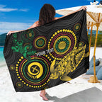 Vanuatu Personalized Aboriginal Arts Sarong Turtle and Iguana Special - Aussie Hoodie
