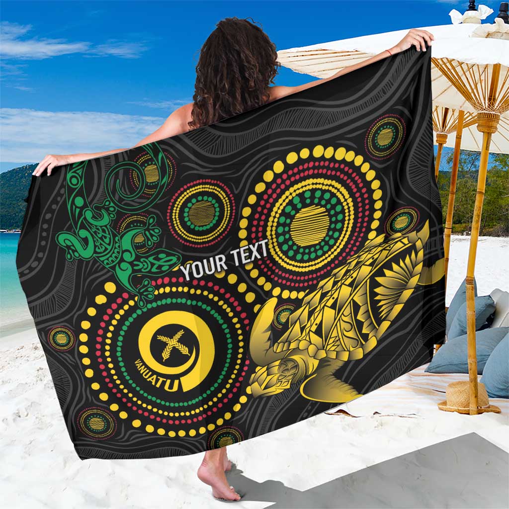 Vanuatu Personalized Aboriginal Arts Sarong Turtle and Iguana Special - Aussie Hoodie