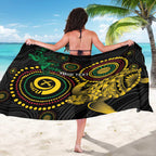 Vanuatu Personalized Aboriginal Arts Sarong Turtle and Iguana Special - Aussie Hoodie