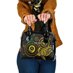 Vanuatu Personalized Aboriginal Arts Shoulder Handbag Turtle and Iguana Special - Aussie Hoodie