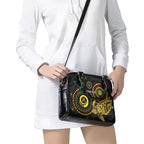 Vanuatu Personalized Aboriginal Arts Shoulder Handbag Turtle and Iguana Special - Aussie Hoodie