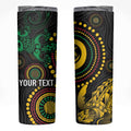 Vanuatu Personalized Aboriginal Arts Skinny Tumbler Turtle and Iguana Special - Aussie Hoodie