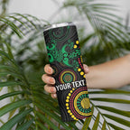 Vanuatu Personalized Aboriginal Arts Skinny Tumbler Turtle and Iguana Special - Aussie Hoodie