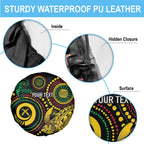 Vanuatu Personalized Aboriginal Arts Spare Tire Cover Turtle and Iguana Special - Aussie Hoodie