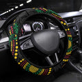 Vanuatu Aboriginal Arts Steering Wheel Cover Turtle and Iguana Special - Aussie Hoodie