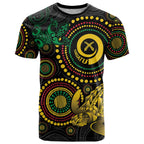 Vanuatu Personalized Aboriginal Arts T Shirt Turtle and Iguana Special - Aussie Hoodie