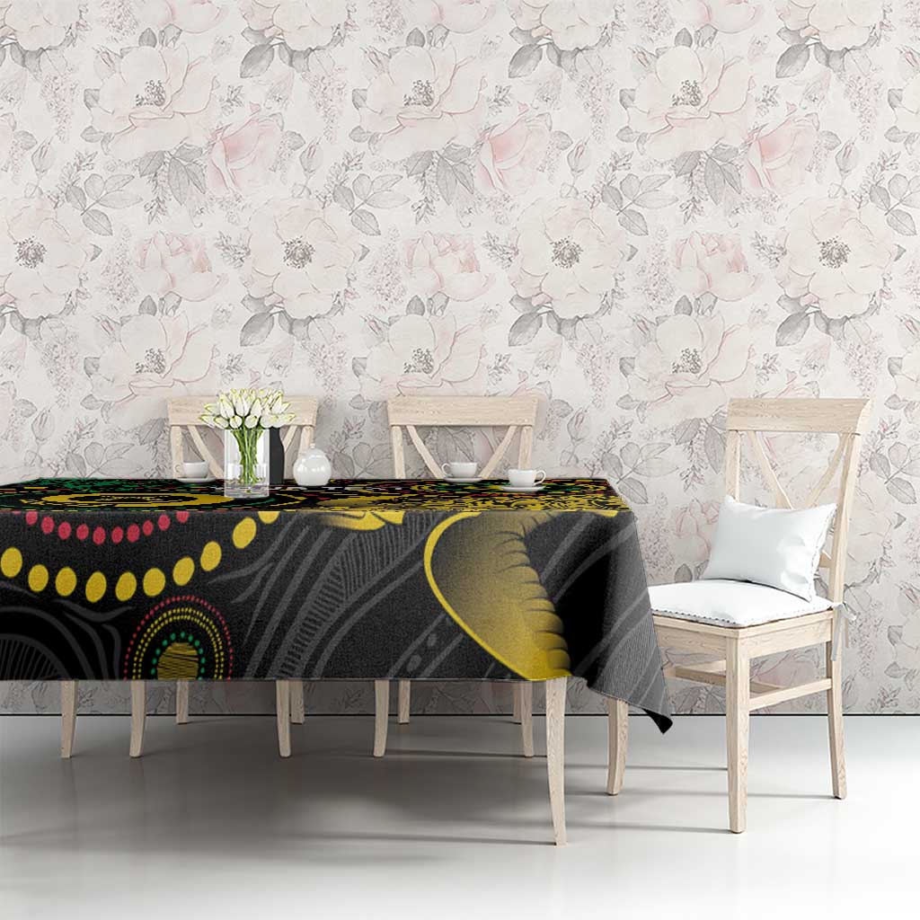 Vanuatu Personalized Aboriginal Arts Tablecloth Turtle and Iguana Special - Aussie Hoodie