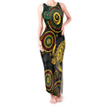 Vanuatu Personalized Aboriginal Arts Tank Maxi Dress Turtle and Iguana Special - Aussie Hoodie