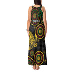 Vanuatu Personalized Aboriginal Arts Tank Maxi Dress Turtle and Iguana Special - Aussie Hoodie