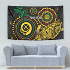 Vanuatu Personalized Aboriginal Arts Tapestry Turtle and Iguana Special - Aussie Hoodie