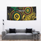Vanuatu Personalized Aboriginal Arts Tapestry Turtle and Iguana Special - Aussie Hoodie