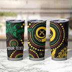 Vanuatu Personalized Aboriginal Arts Tumbler Cup Turtle and Iguana Special - Aussie Hoodie
