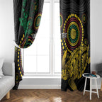 Vanuatu Personalized Aboriginal Arts Window Curtain Turtle and Iguana Special - Aussie Hoodie
