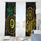 Vanuatu Personalized Aboriginal Arts Window Curtain Turtle and Iguana Special - Aussie Hoodie