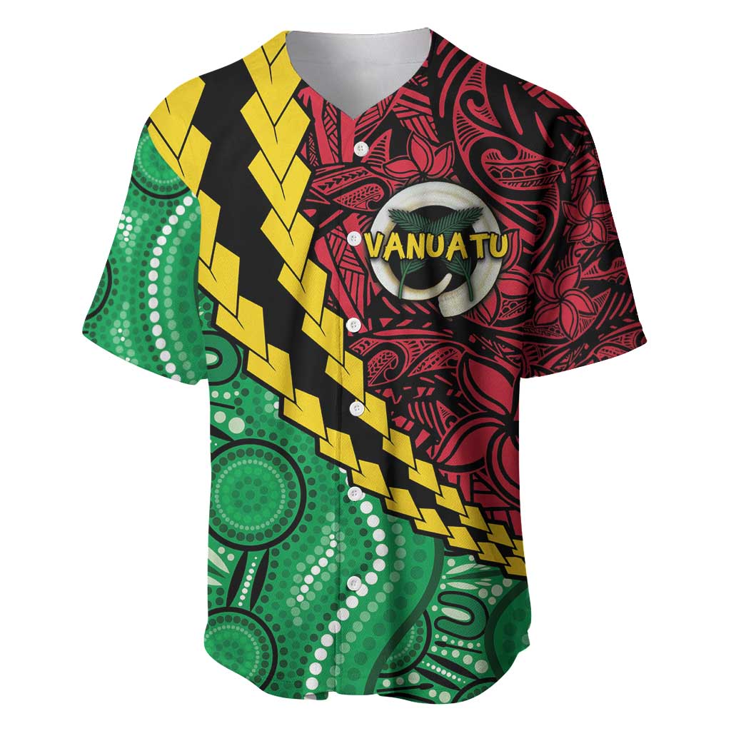 Vanuatu Personalized Tribal Baseball Jersey Aboriginal Inspired Mix Style - Aussie Hoodie
