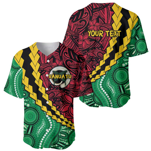 Vanuatu Personalized Tribal Baseball Jersey Aboriginal Inspired Mix Style - Aussie Hoodie
