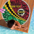 Vanuatu Personalized Tribal Beach Blanket Aboriginal Inspired Mix Style - Aussie Hoodie