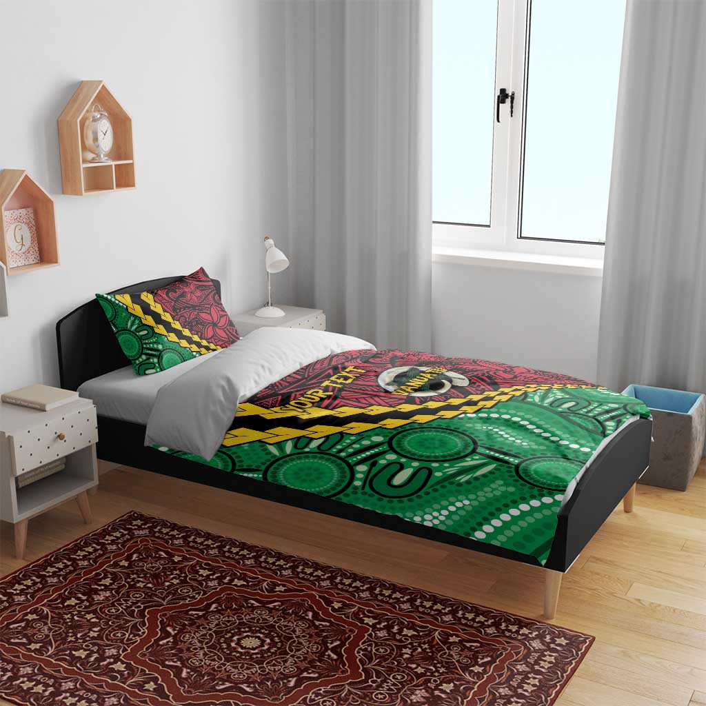 Vanuatu Personalized Tribal Bedding Set Aboriginal Inspired Mix Style - Aussie Hoodie