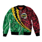 Vanuatu Personalized Tribal Bomber Jacket Aboriginal Inspired Mix Style - Aussie Hoodie