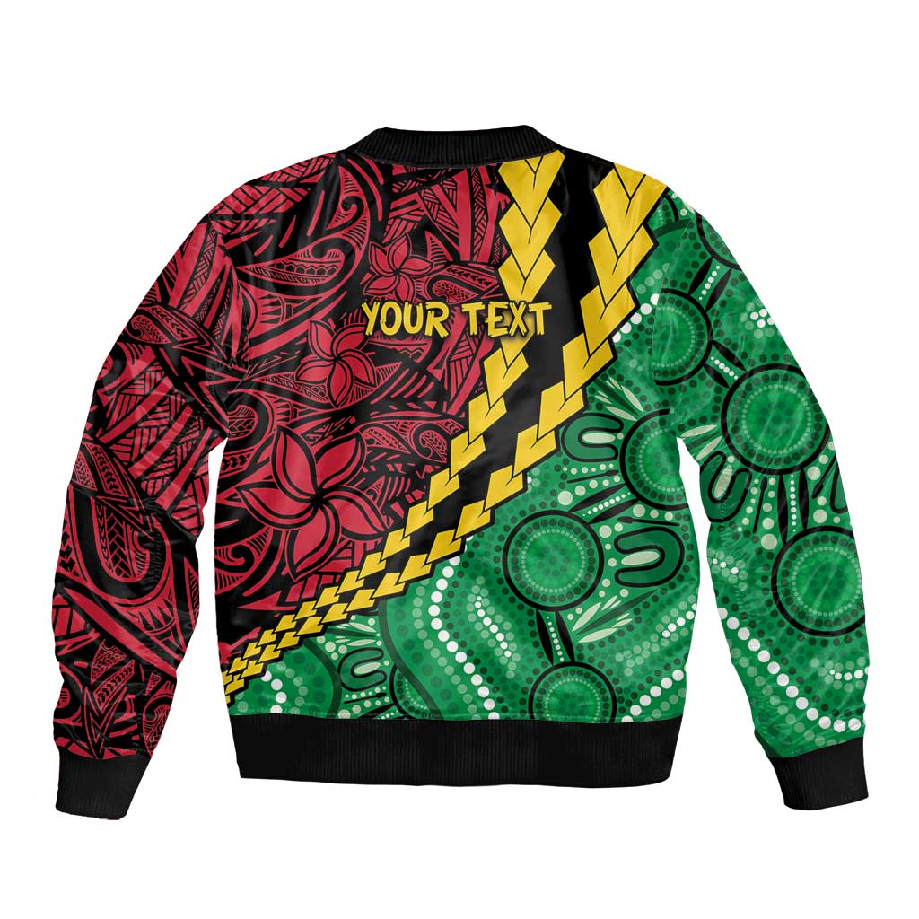 Vanuatu Personalized Tribal Bomber Jacket Aboriginal Inspired Mix Style - Aussie Hoodie