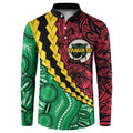Vanuatu Personalized Tribal Button Sweatshirt Aboriginal Inspired Mix Style - Aussie Hoodie