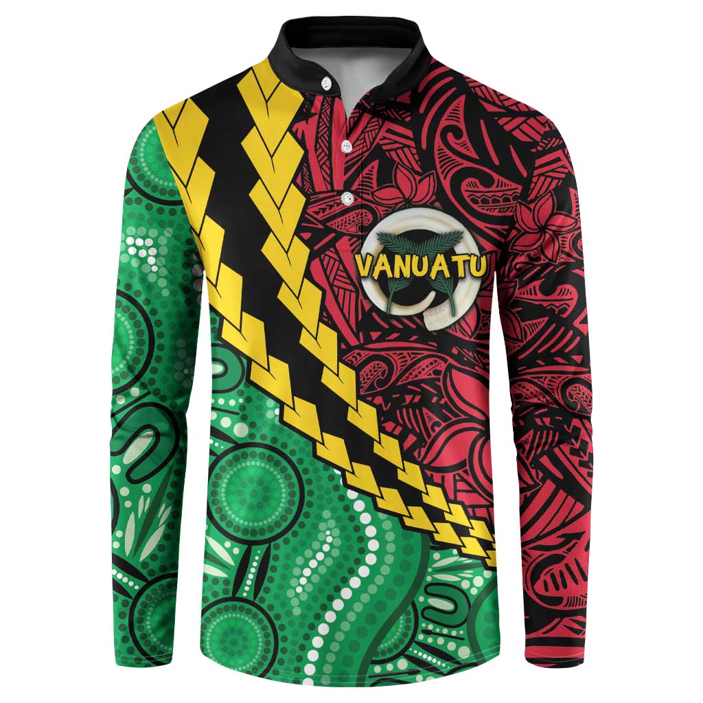 Vanuatu Personalized Tribal Button Sweatshirt Aboriginal Inspired Mix Style - Aussie Hoodie
