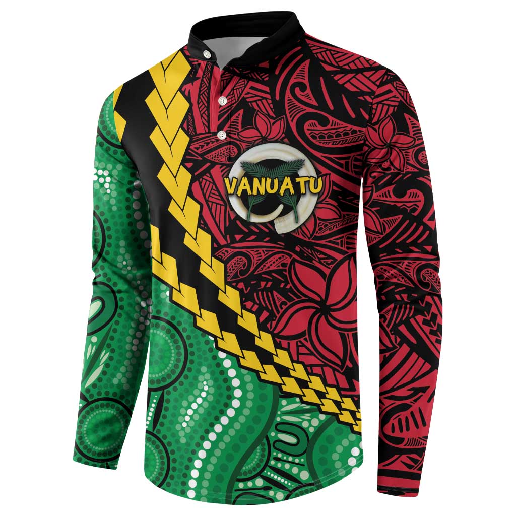 Vanuatu Personalized Tribal Button Sweatshirt Aboriginal Inspired Mix Style - Aussie Hoodie