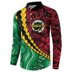 Vanuatu Personalized Tribal Button Sweatshirt Aboriginal Inspired Mix Style - Aussie Hoodie