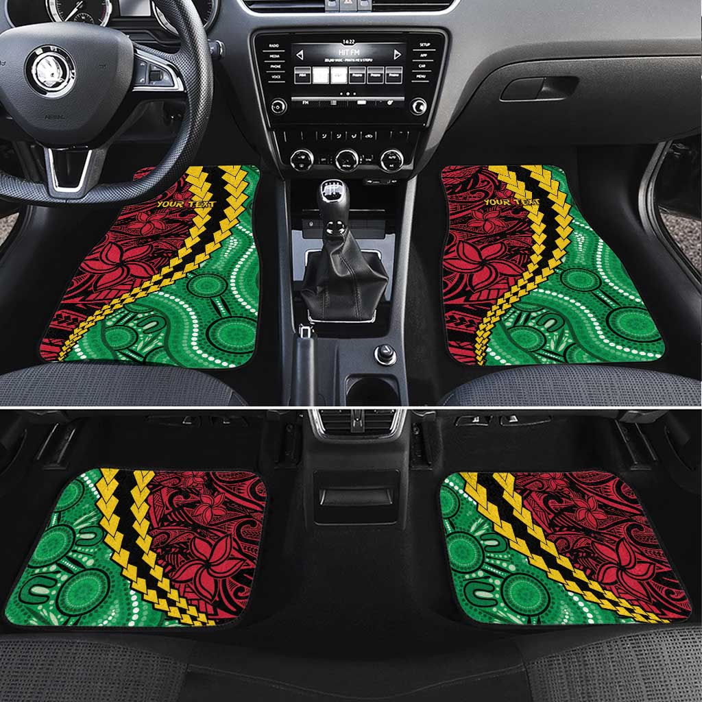 Vanuatu Personalized Tribal Car Mats Aboriginal Inspired Mix Style - Aussie Hoodie