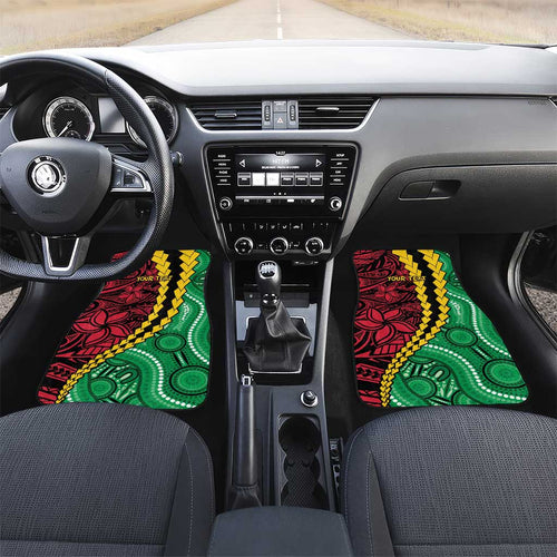Vanuatu Personalized Tribal Car Mats Aboriginal Inspired Mix Style - Aussie Hoodie