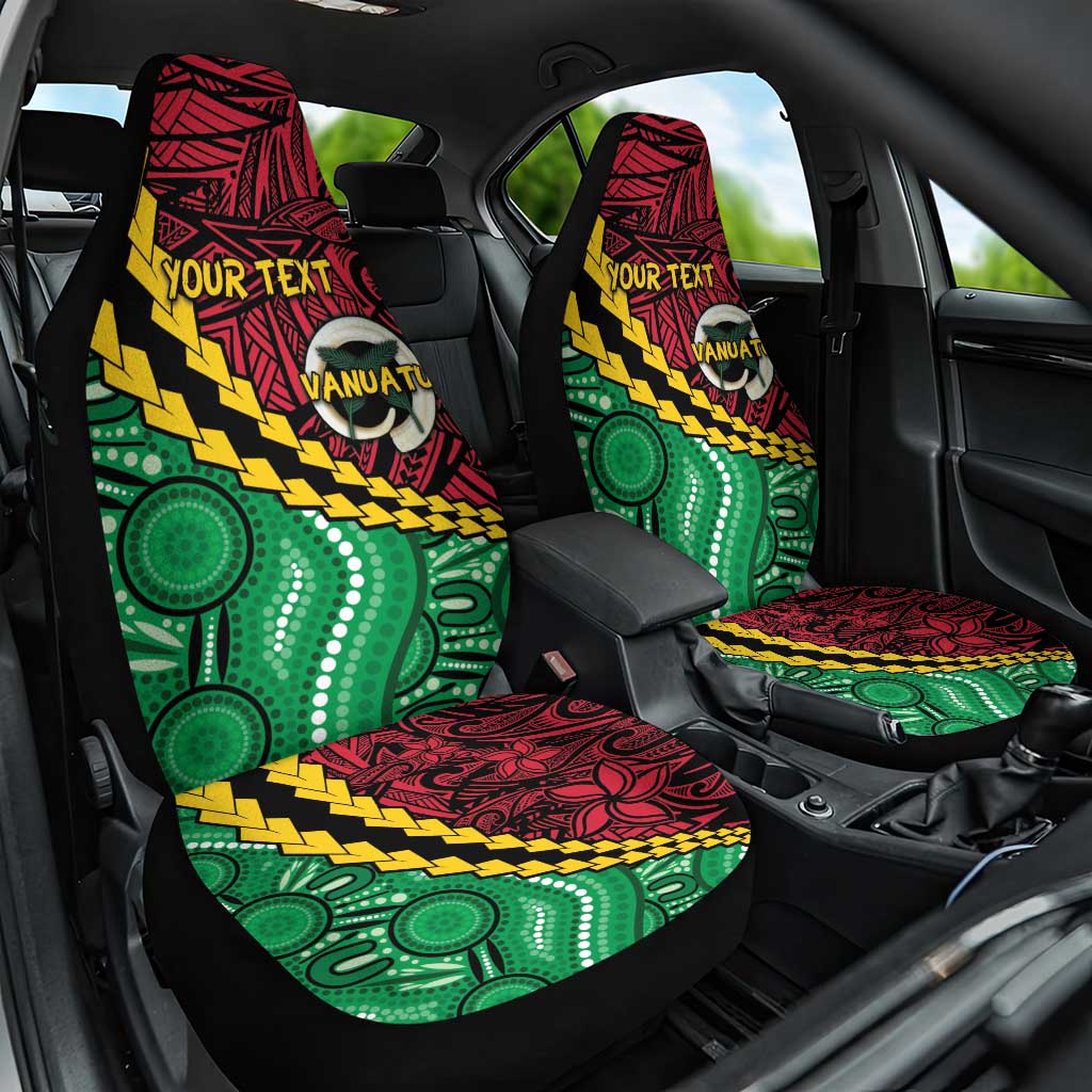 Vanuatu Personalized Tribal Car Seat Cover Aboriginal Inspired Mix Style - Aussie Hoodie
