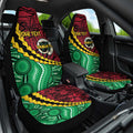 Vanuatu Personalized Tribal Car Seat Cover Aboriginal Inspired Mix Style - Aussie Hoodie