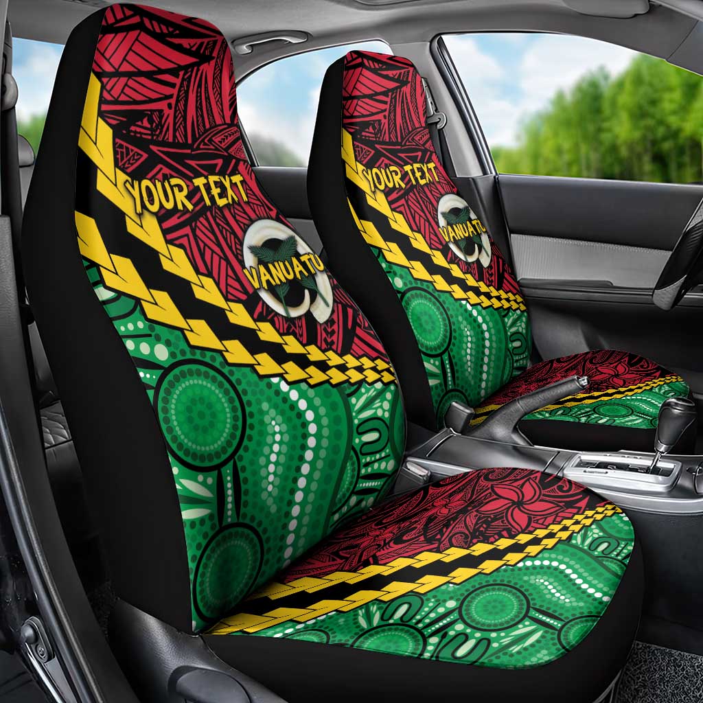 Vanuatu Personalized Tribal Car Seat Cover Aboriginal Inspired Mix Style - Aussie Hoodie