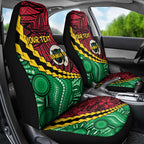 Vanuatu Personalized Tribal Car Seat Cover Aboriginal Inspired Mix Style - Aussie Hoodie