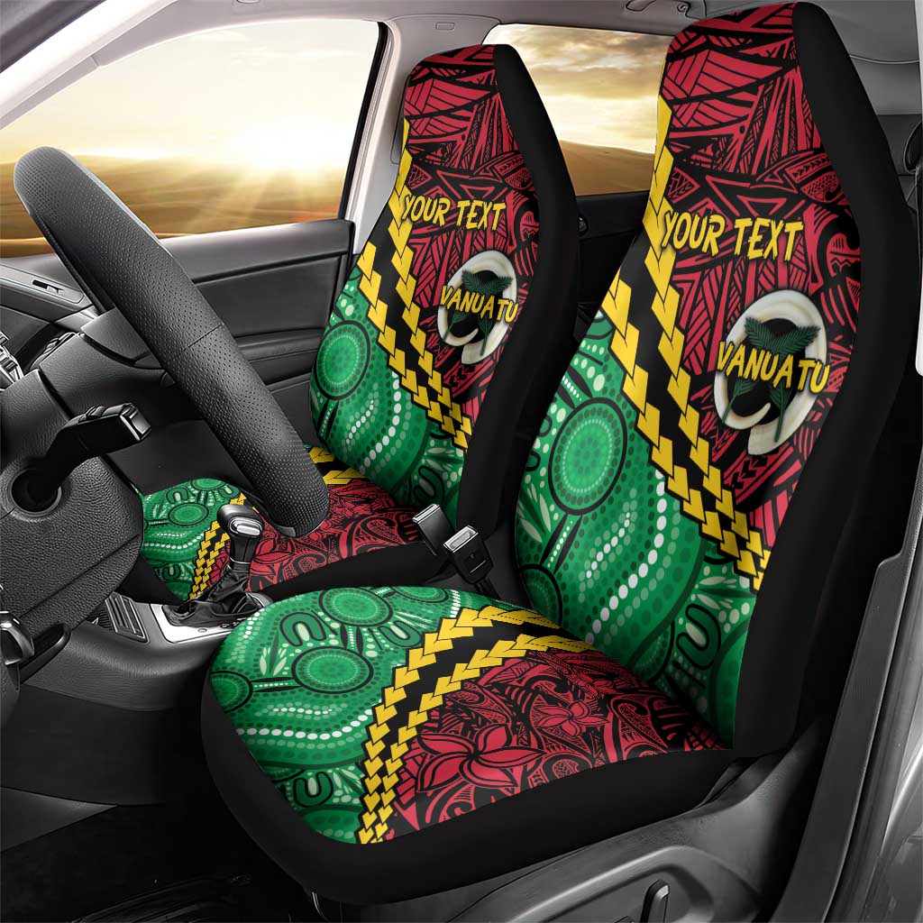 Vanuatu Personalized Tribal Car Seat Cover Aboriginal Inspired Mix Style - Aussie Hoodie
