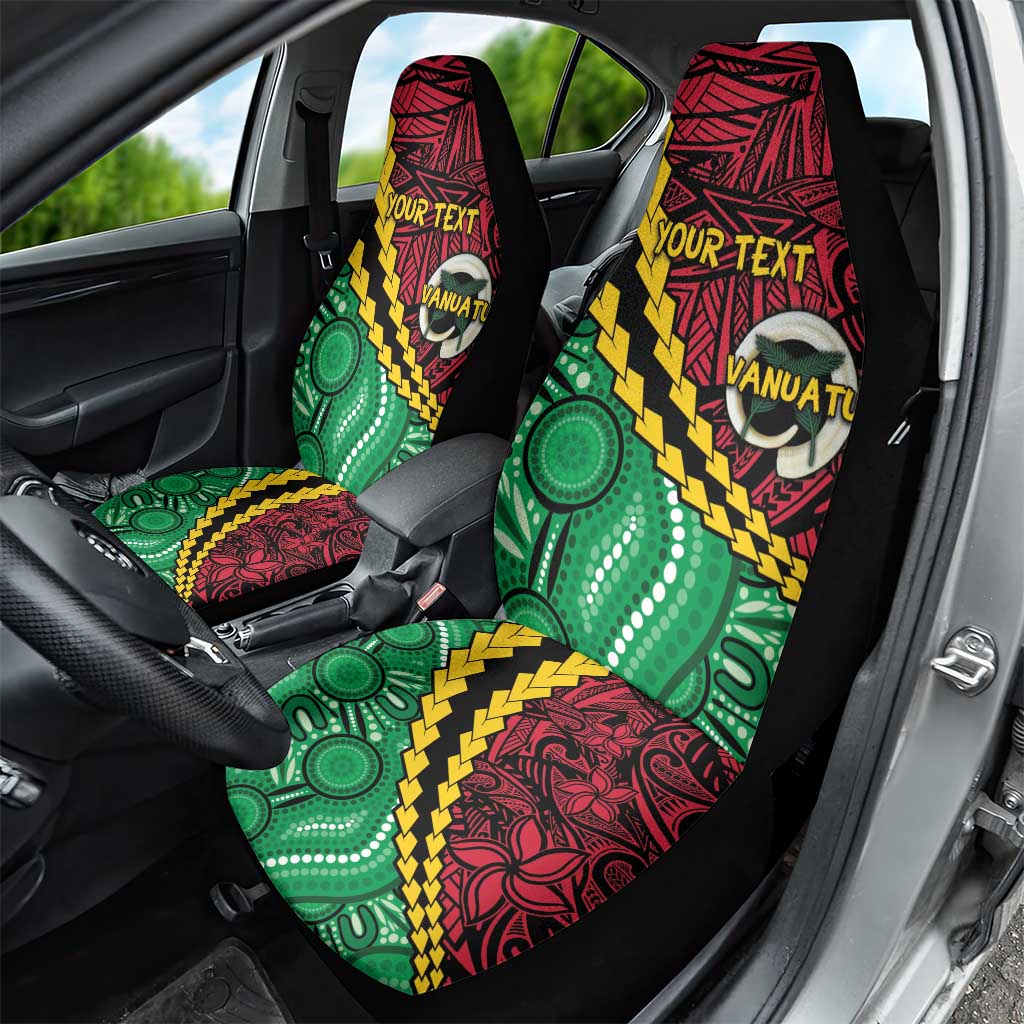 Vanuatu Personalized Tribal Car Seat Cover Aboriginal Inspired Mix Style - Aussie Hoodie