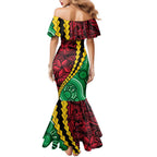Vanuatu Personalized Tribal Family Matching Mermaid Dress and Hawaiian Shirt Aboriginal Inspired Mix Style - Aussie Hoodie