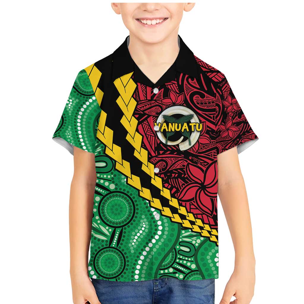 Vanuatu Personalized Tribal Family Matching Mermaid Dress and Hawaiian Shirt Aboriginal Inspired Mix Style - Aussie Hoodie