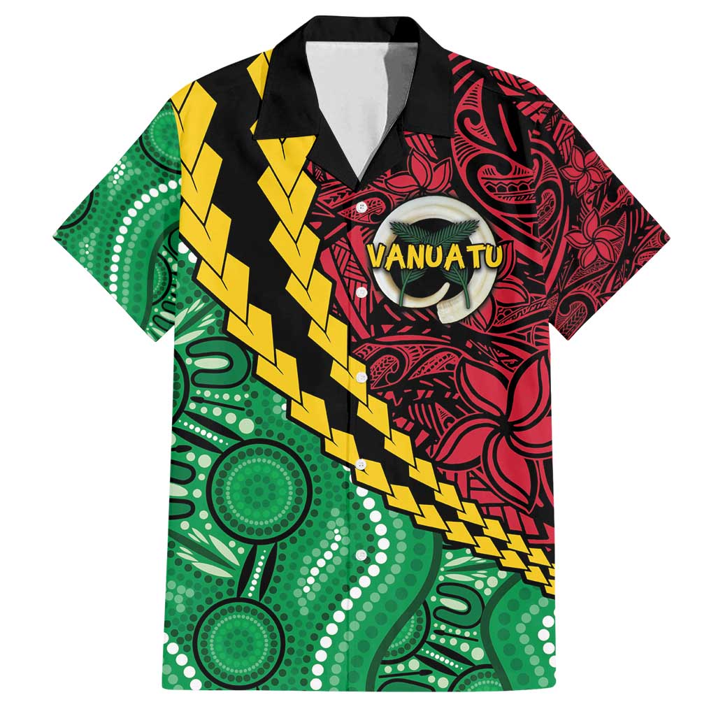 Vanuatu Personalized Tribal Family Matching Summer Maxi Dress and Hawaiian Shirt Aboriginal Inspired Mix Style - Aussie Hoodie