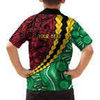 Vanuatu Personalized Tribal Family Matching Tank Maxi Dress and Hawaiian Shirt Aboriginal Inspired Mix Style - Aussie Hoodie