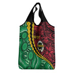 Vanuatu Personalized Tribal Grocery Bag Aboriginal Inspired Mix Style - Aussie Hoodie