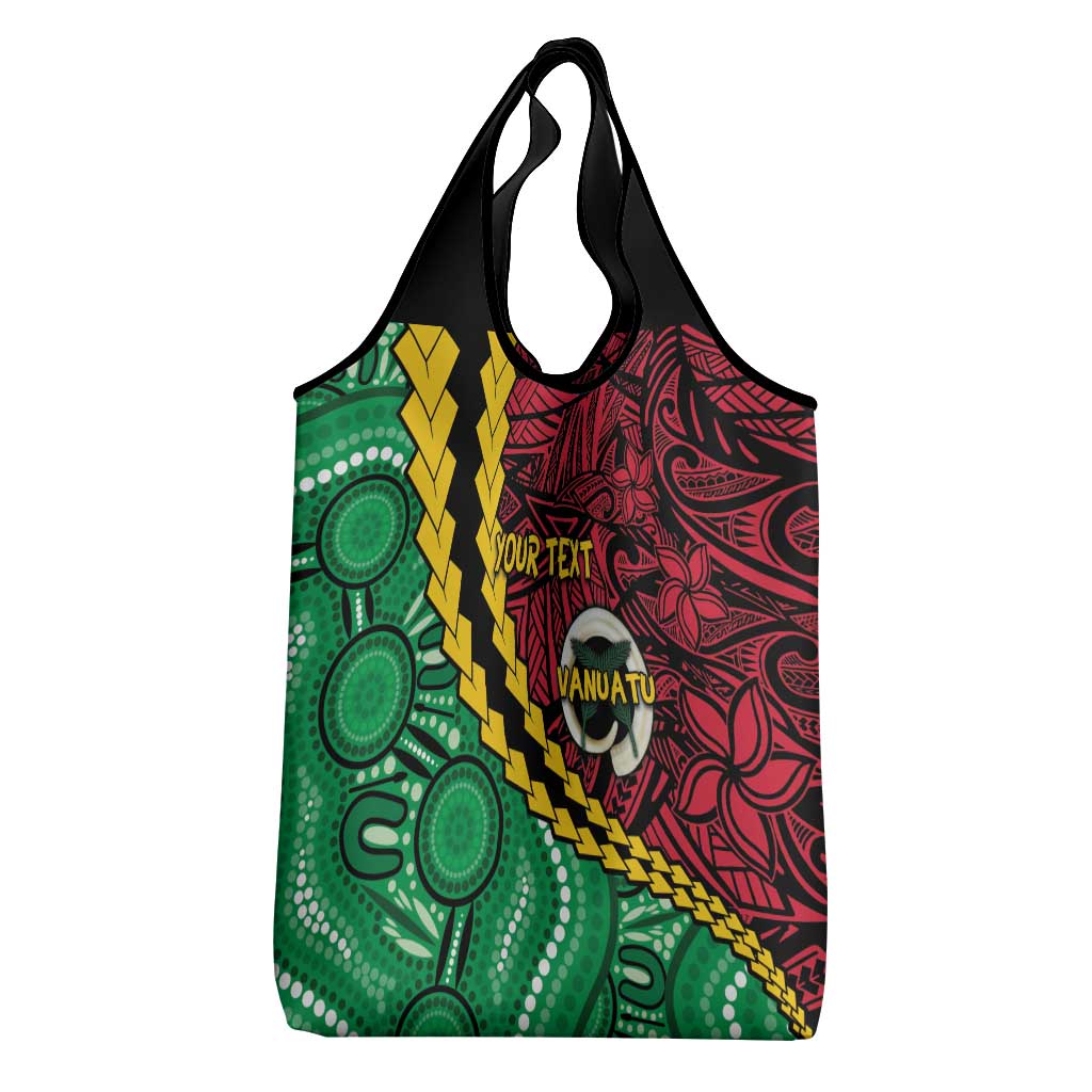 Vanuatu Personalized Tribal Grocery Bag Aboriginal Inspired Mix Style - Aussie Hoodie