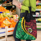 Vanuatu Personalized Tribal Grocery Bag Aboriginal Inspired Mix Style - Aussie Hoodie